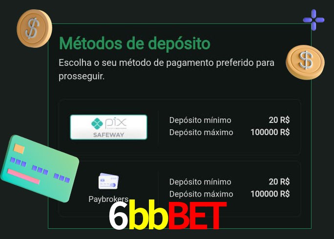 O cassino 6bbbet oferece uma grande variedade de métodos de pagamento