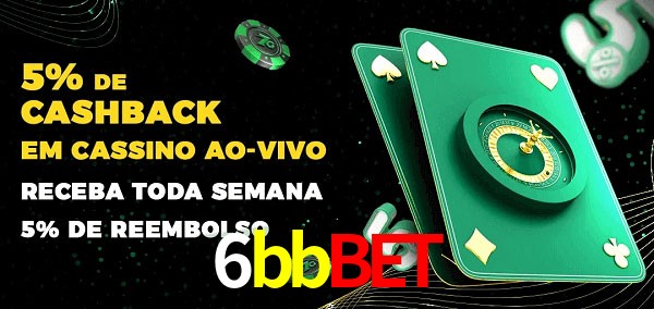 Promoções do cassino ao Vivo 6bbbet